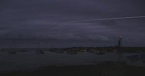 Puerto Ayora, predawn, from the balcony of our room in the hotel Lobo del Mar.